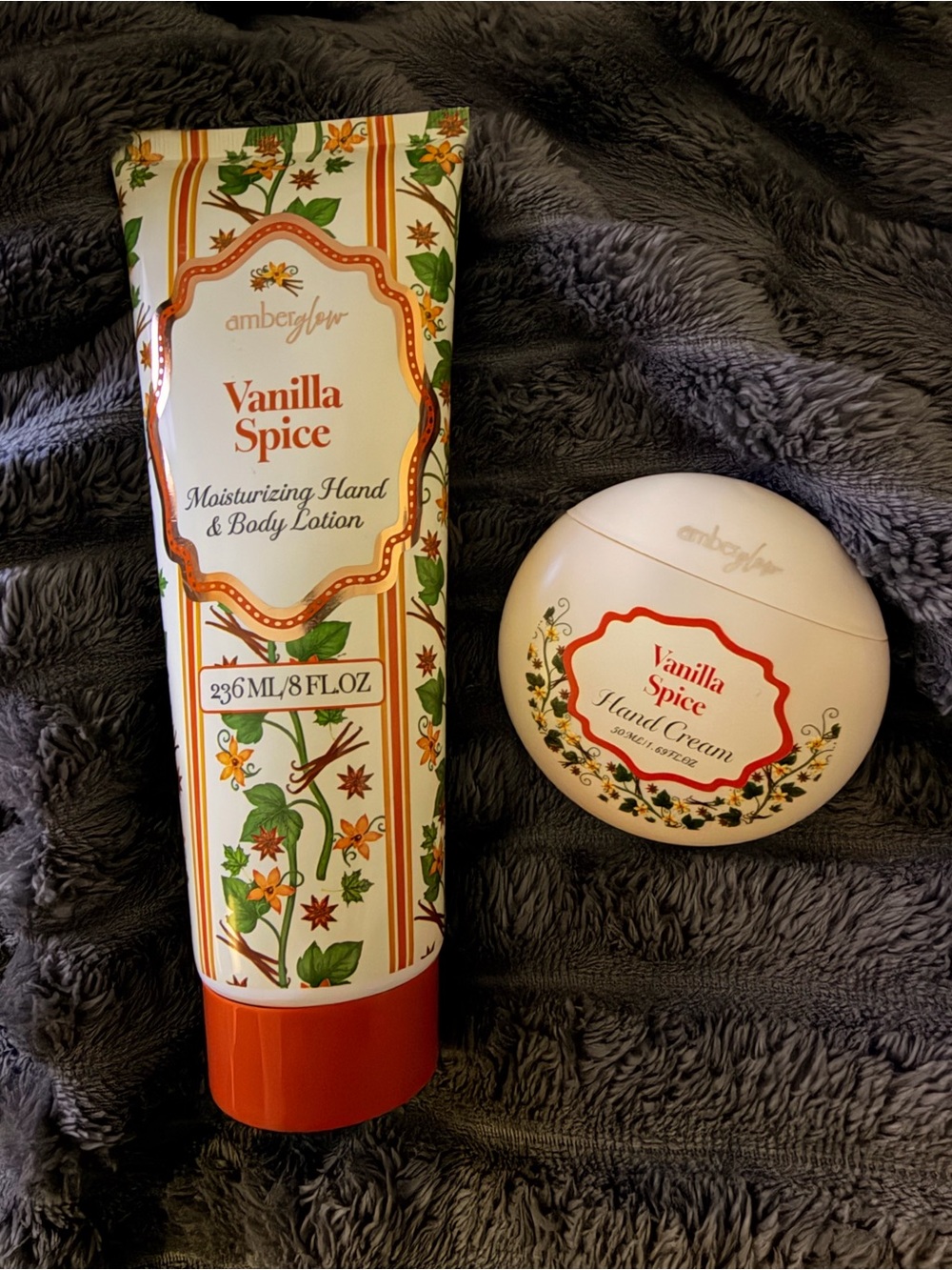Amber glow Vanilla Spice Moisturizing Hand cream & Body Lotion